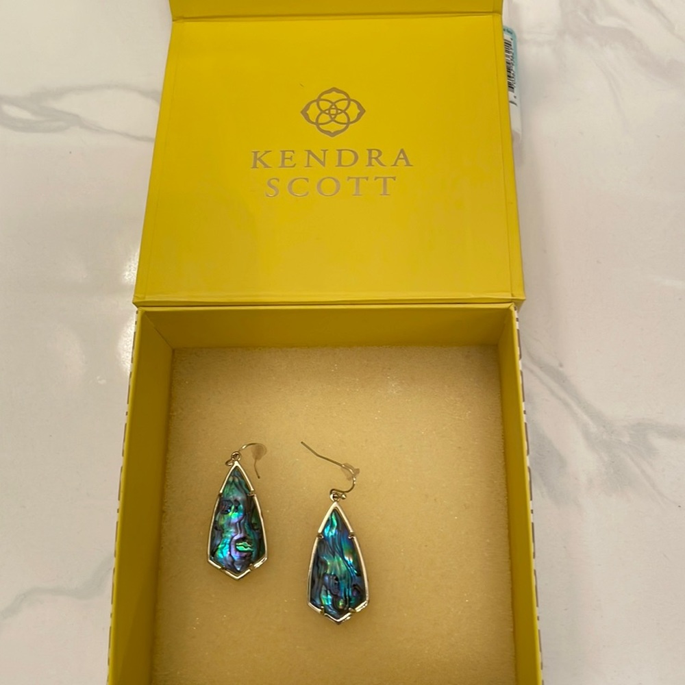 Gold and multicolored earrings